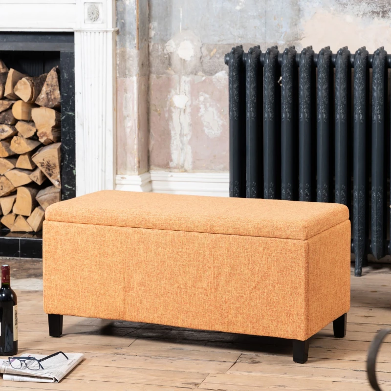 Image of Artemis Home Henbury Storage Ottoman in Orange Orange Unisex