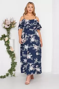Image of Bardot Ruffle Bridesmaid Maxi Dress