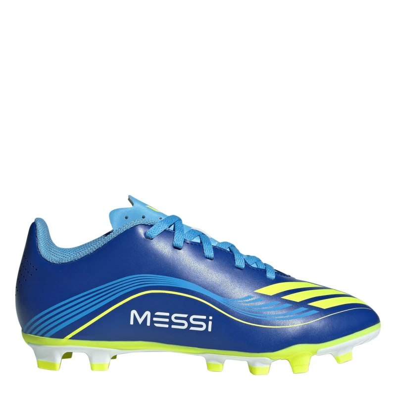 Image of adidas F50 League Childrens Firm Ground Football Boots - Blue Male 1
