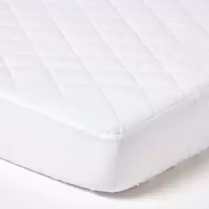 Image of HOMESCAPES Quilted Deep Fitted Waterproof Small Double Mattress Protector