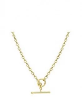 Image of Love Gold 9Ct Yellow Gold T-Bar Oval Belcher Chain Necklace