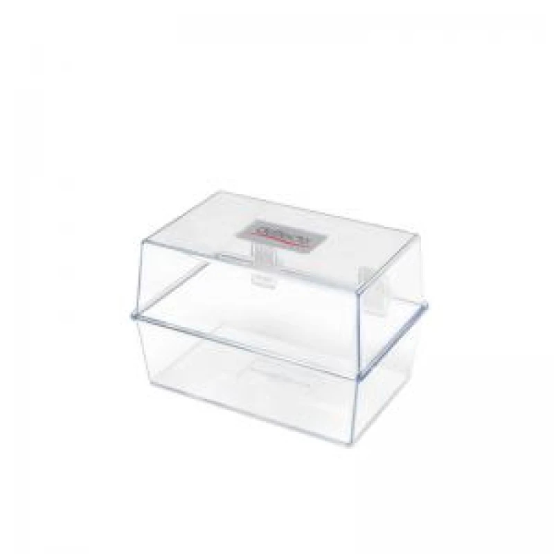 Image of Deflecto ValueX Essentials Card Index Box 6 x 4" (152 x 102mm) Crystal Clear - CP011YTCRY CP011YTCRY