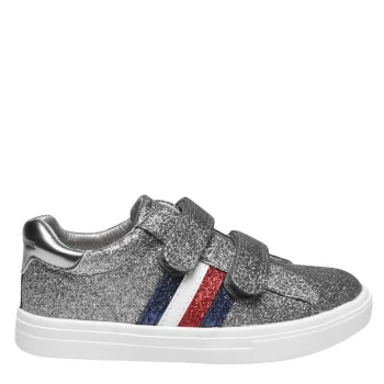 Image of Tommy Hilfiger Sparkle Velcro Trainers - Dark Grey 918