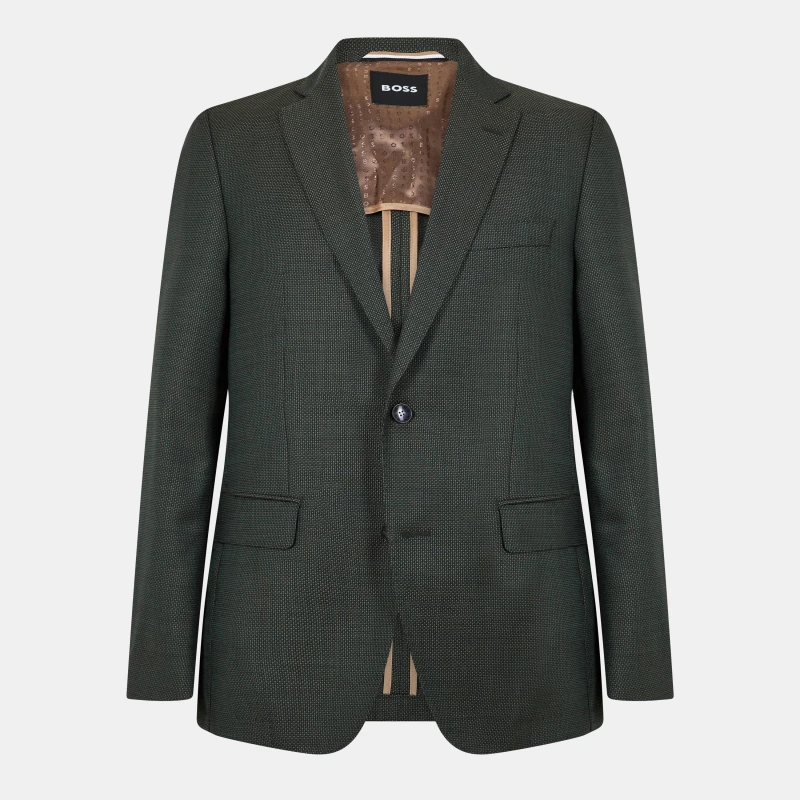 Image of Boss Mens H Hutson Elbow Formal Jacket Dark Green male XL