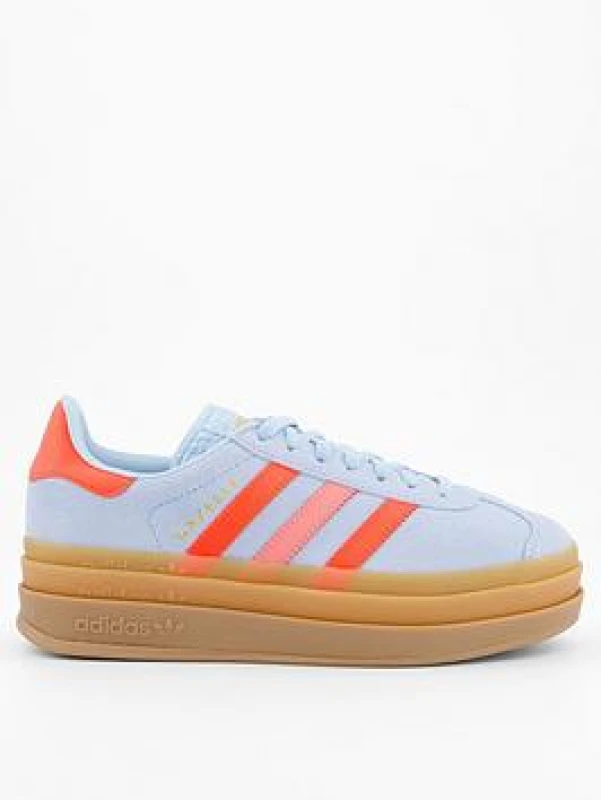Image of adidas Pale Blue Multi Gazelle Bold Girls Youth Trainers Pale Blue Multi UK 3 (EU 35½)
