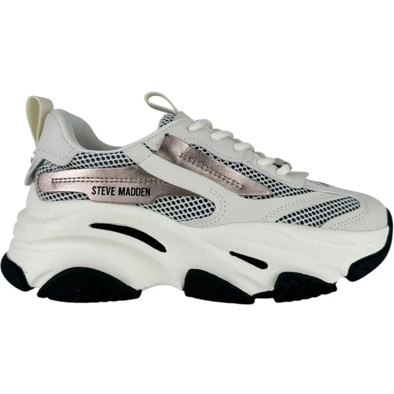 Image of Steve Madden Womens chunky sole trainers Steve Madden Possession-E Blanc Unisex 41