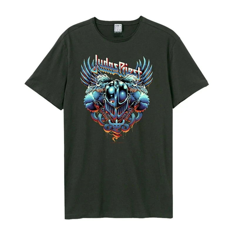 Image of Amplified Amplified Men Luke Preece Pain Killers Judas Priest T-Shirt in Charcoal Size: Small Charcoal S Male 5063470014767