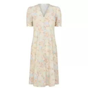Image of Replay Floral Short Sleeve Dress - Yellow