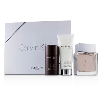 Image of Calvin KleinEuphoria Men Coffret: Eau de Toilette 100ml/3.4oz + Deodorant Stick 75g/2.6oz + Aftershave Balm 100ml/3.4oz (White Box) 3pcs