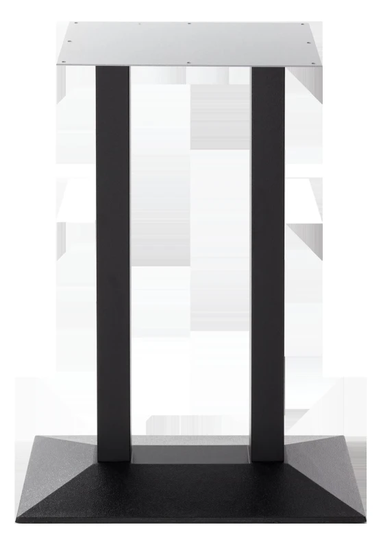 Image of netfurniture Black cast iron pyramid table base - Twin 1050 mm Black
