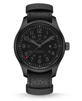 Image of Hamilton Khaki Field Hand Wound Black Dial Mens Watch H69809730 H69809730
