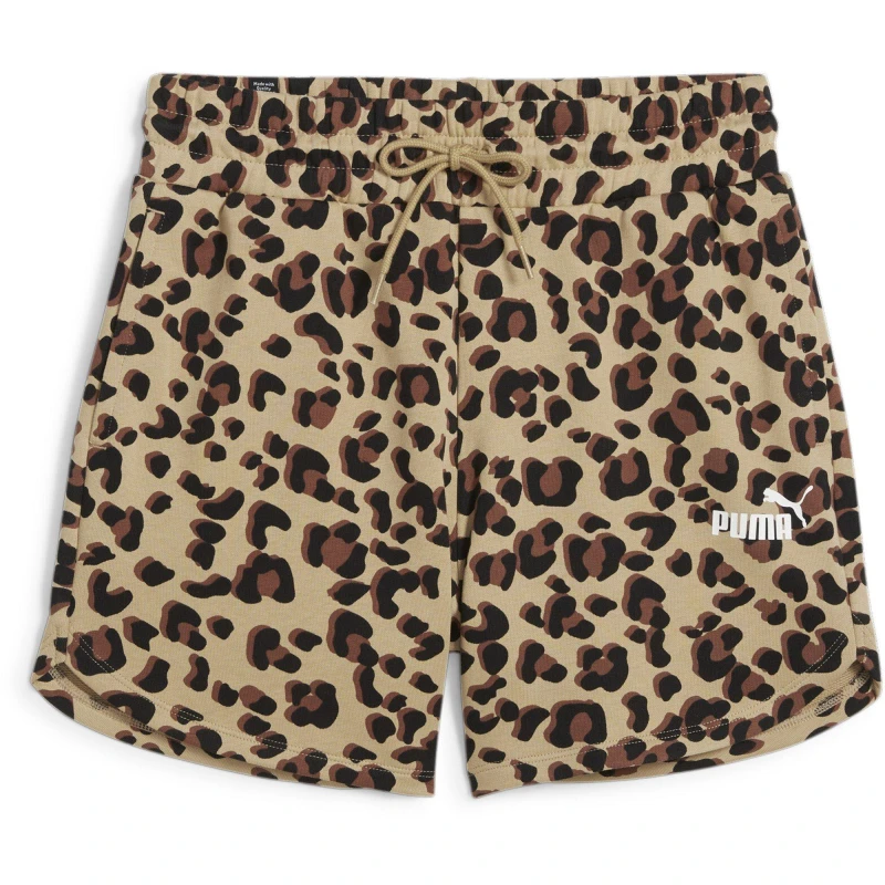 Image of Puma Animal Print Shorts Womens - Black 8