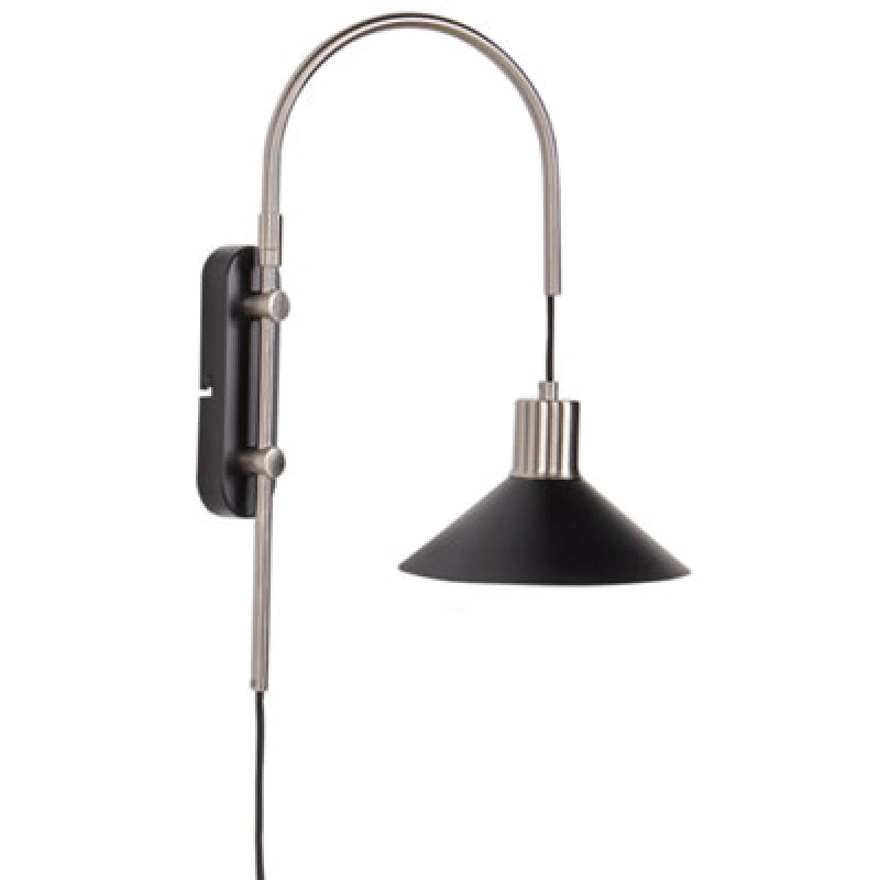 Image of Beliani Wall Lamp Sissa Adjustable Metal Black