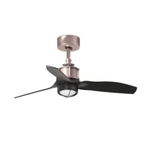 Image of Just LED Copper, Black Ceiling Fan 81cm, 3000K