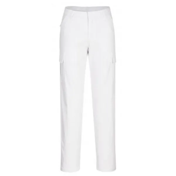 Image of Portwest Womens Stretch Cargo Trousers S233WHR38 Colour: White
