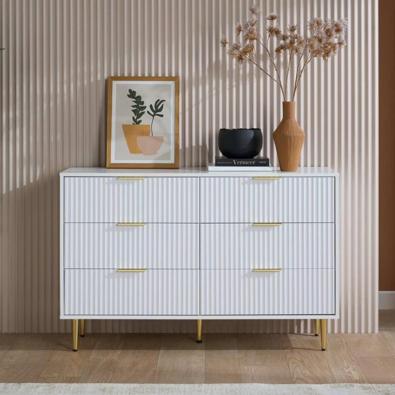 Image of Birlea Zara White 6 Drawer Chest of Drawers