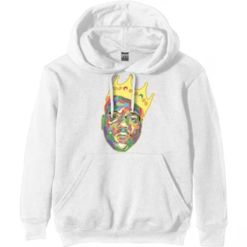 Image of Biggie Smalls - Crown Unisex X-Small Pullover Hoodie - White