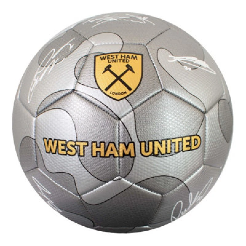 Image of West Ham United Fc Signature Camo Football Silver/yellow/white (5)