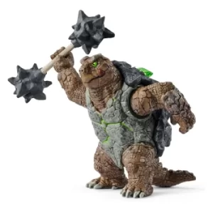 Image of SCHLEICH Eldrador Creatures Armoured Turtle with Weapon Toy Figure, 7 to 12 Years, Multi-colour (42496)