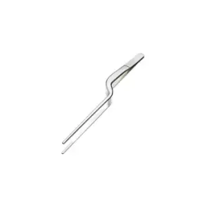 Image of Stainless Steel 21cm Curved Plating Tongs - Masterclass