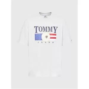 Image of Tommy Jeans Tjm Skater Tj Luxe Usa Tee - Grey