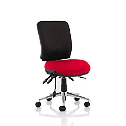 Image of Dynamic Independent Seat & Back Task Operator Chair Without Arms Chiro Black Back, Bergamot Cherry Seat Without Headrest Medium Back
