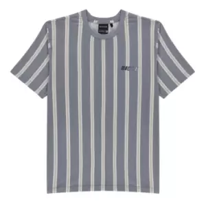 Image of Nicce Coast Stripe T Shirt - Blue