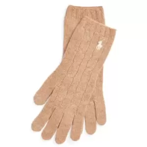 Image of Polo Ralph Lauren Polo Ralph Lauren Cashmere Wool Gloves Womens - Brown