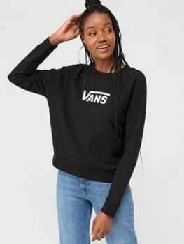 Image of Vans Flying V Boxy Crew Sweatshirt - Black