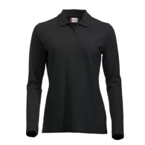 Image of Clique Womens/Ladies Classic Marion Long-Sleeved Polo Shirt (L) (Black)