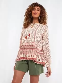 Image of Joe Browns Joe Browns Truly Remarkable Edge To Edge Tie Top Multi, Size 16, Women