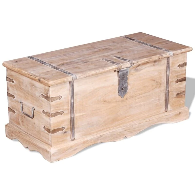 Image of vidaXL Storage Chest Wooden Trunk Storage Box Coffee Side Table Acacia Wood