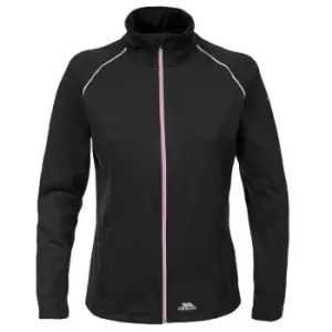 Image of Trespass Womens/Ladies Teegan Full Zip Long Sleeve Active Top (XXS) (Black)