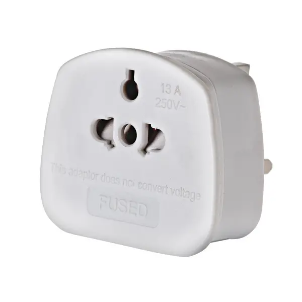 Image of Maplin Maplin Worldwide Tourist to UK Travel Adapter - White (Single) TADBBC-MAP
