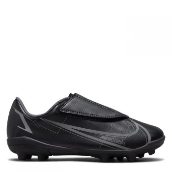 Image of Nike Mercurial Vapor Club Childrens FG Football Boots - BLACK/BLACK-IRON GREY