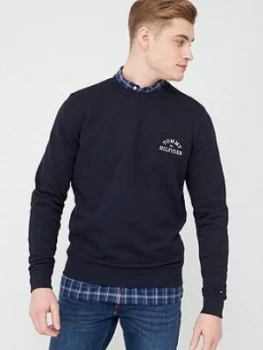 Image of Tommy Hilfiger Basic Embroidered Sweatshirt - Desert Sky Navy