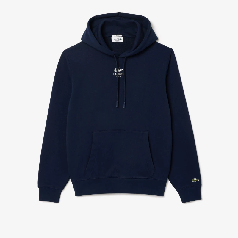 Image of Lacoste Print Hoodie Blue male 2XS