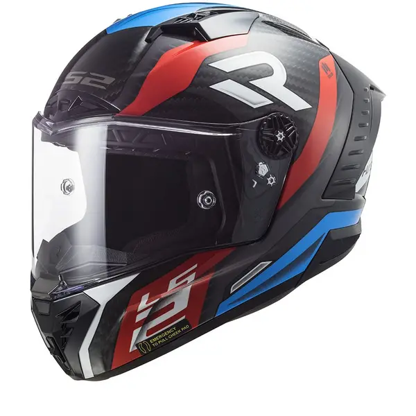 Image of LS2 FF805 Thunder C Supra Red Blue-06 Full Face Helmet Size L
