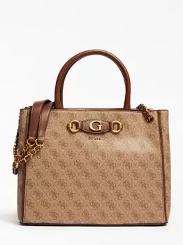 Image of Guess Izzy 4G Logo Maxi Handbag