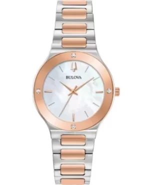 Image of Bulova Futuro Mother of Pearl Dial Stainless Steel Womens Watch 98R274 98R274