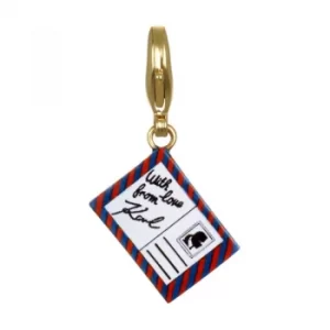 Image of Ladies Karl Lagerfeld Gold Plated Postcard Charm