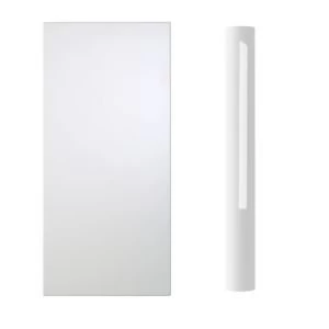 Image of Cooke Lewis High Gloss White Curved wall pilaster kit H757mm W70mm D355mm