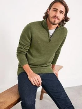 Image of White Stuff York Merino Twist Funnel Neck Top - Green Size M Men