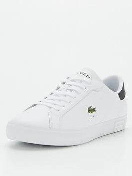 Image of Lacoste Powercourt 0121 1 Small Trainer - White/Black, Size 10, Men