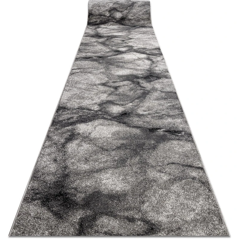 Image of RugsX Runner Silver Marble Marble Grey 70Cm 70X160 Cm