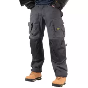 Image of Snickers Rip-stop Floorlayer Trousers (Steel Grey/Black 32'' L 36'' W - Black/Grey
