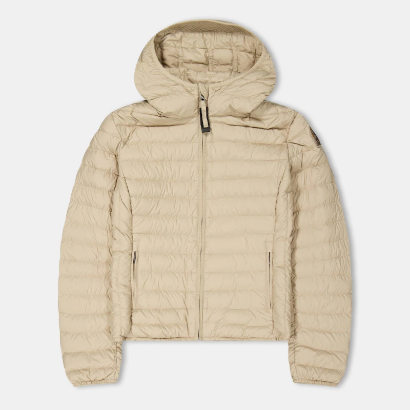 Image of Parajumpers Kids Juliet Water Resistant Hooded Long Sleeve Short Puffer Jacket Sunkissed 0253 female 12Y