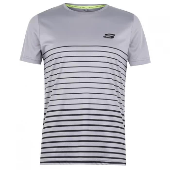Image of Skechers Stripe T Shirt - Grey
