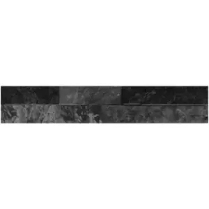 Image of Black Split Face Wall Tile 8 x 44.25cm - Bata
