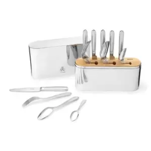 Image of Christofle Concorde 24 Piece Cutlery Set - Silver